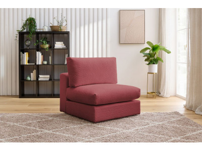 Chauffeuse 1 place pour canapé modulable PARIS tissu bouclette