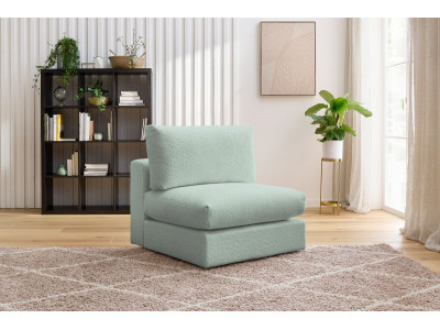 Chauffeuse 1 place pour canapé modulable PARIS tissu bouclette