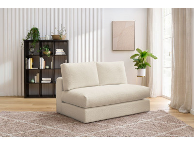 Chauffeuse 2 places pour canapé modulable PARIS tissu bouclette