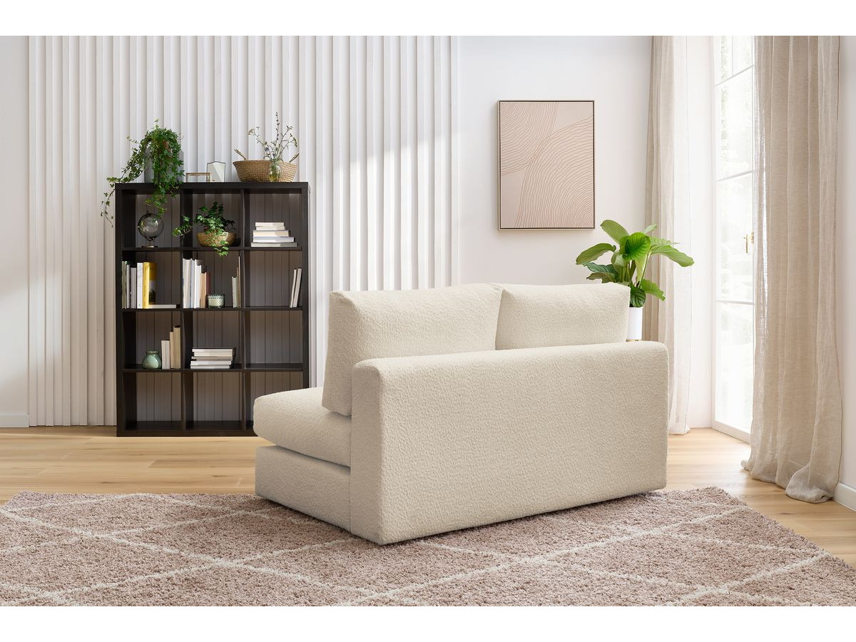 Chauffeuse 2 places pour canapé modulable PARIS tissu effet bouclé