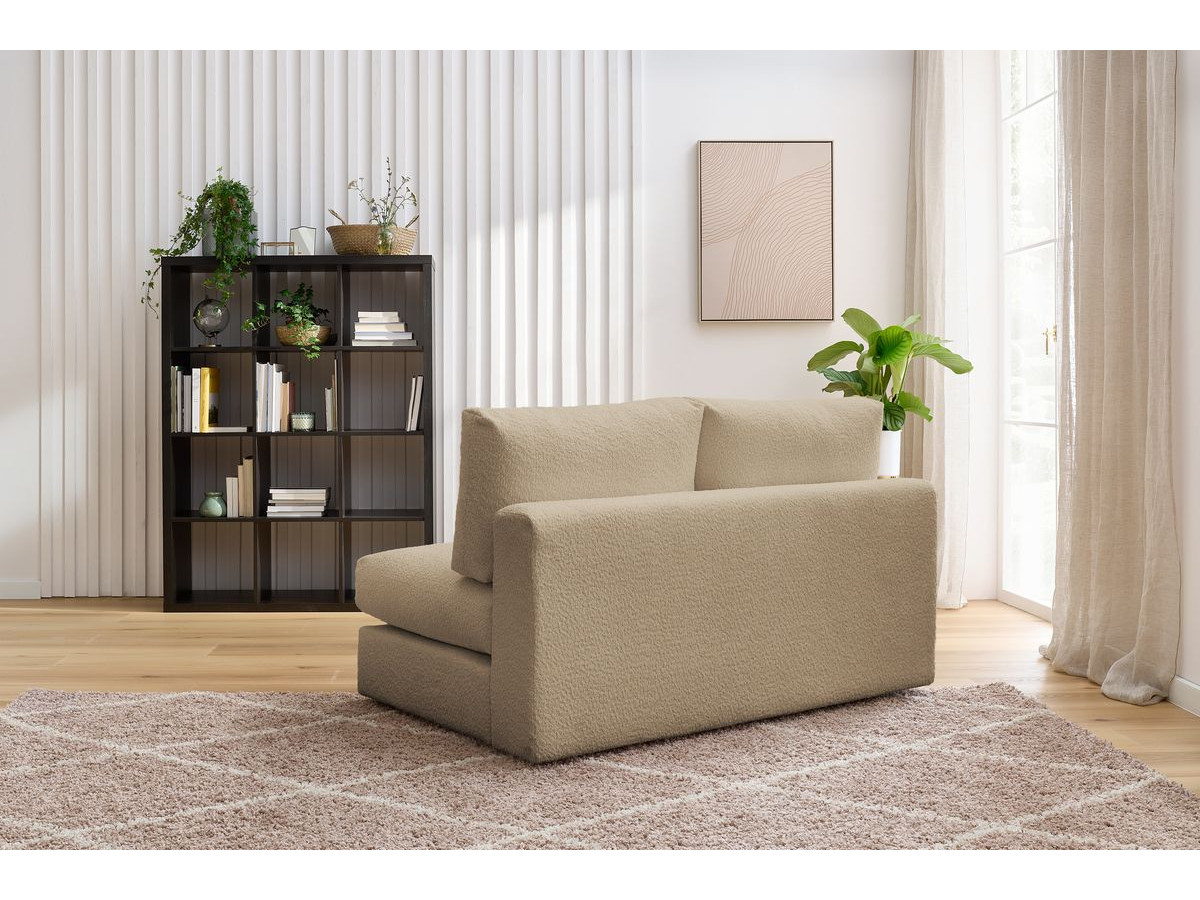 Chauffeuse 2 places pour canapé modulable PARIS tissu effet bouclé