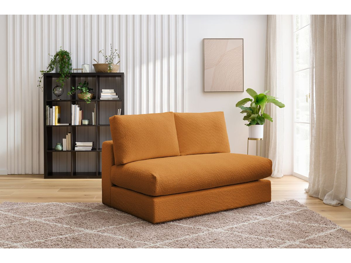 Chauffeuse 2 places pour canapé modulable PARIS tissu bouclette