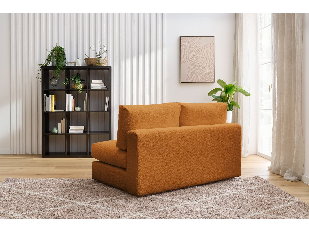 Chauffeuse 2 places pour canapé modulable PARIS tissu effet bouclé