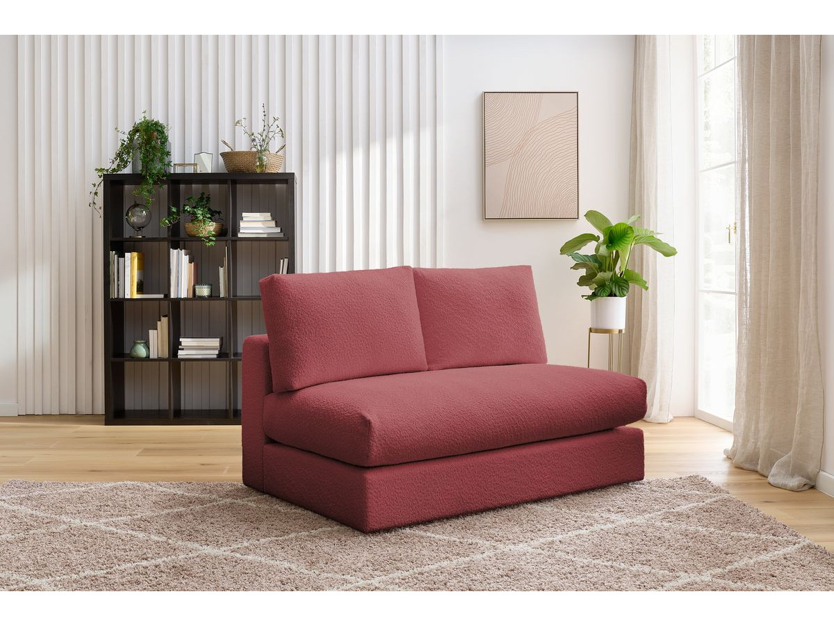 Chauffeuse 2 places pour canapé modulable PARIS tissu bouclette