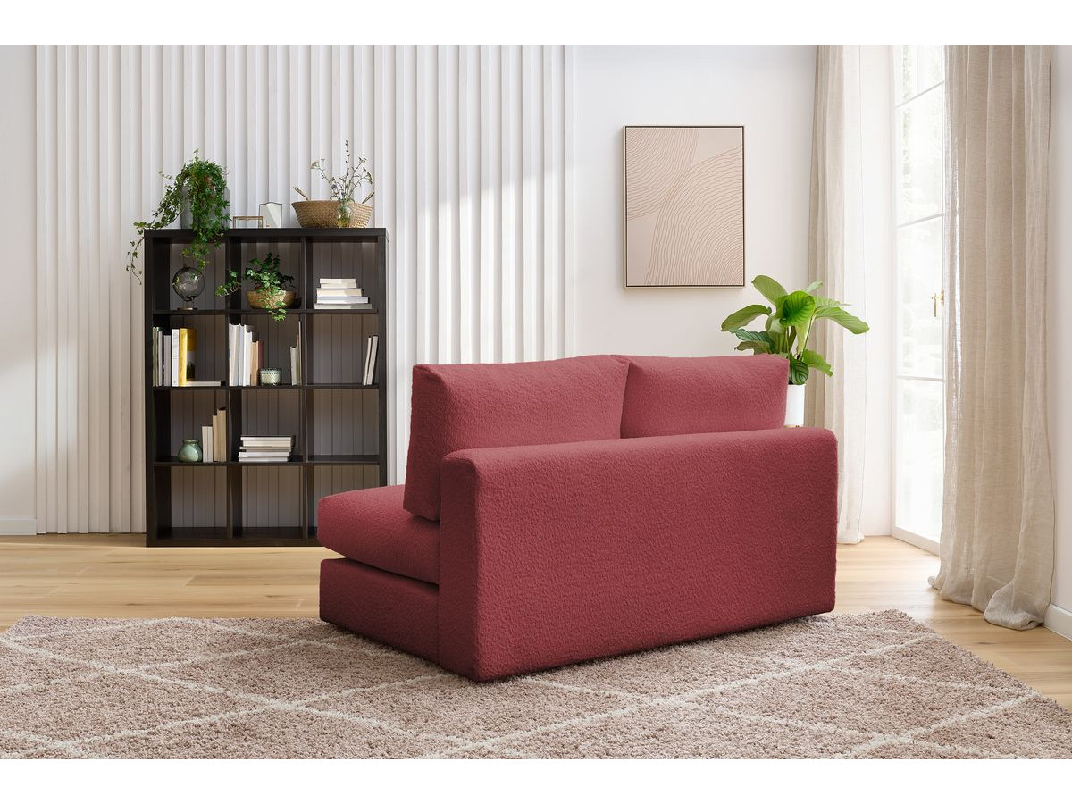Chauffeuse 2 places pour canapé modulable PARIS tissu bouclette