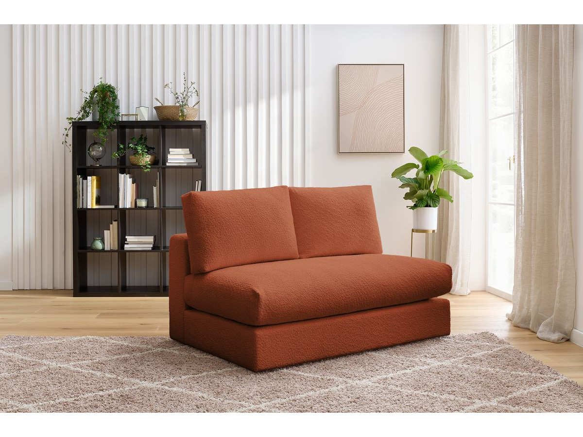 Chauffeuse 2 places pour canapé modulable PARIS tissu bouclette