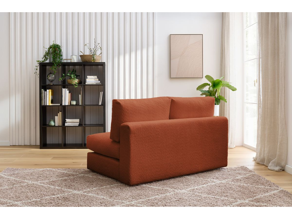 Chauffeuse 2 places pour canapé modulable PARIS tissu effet bouclé