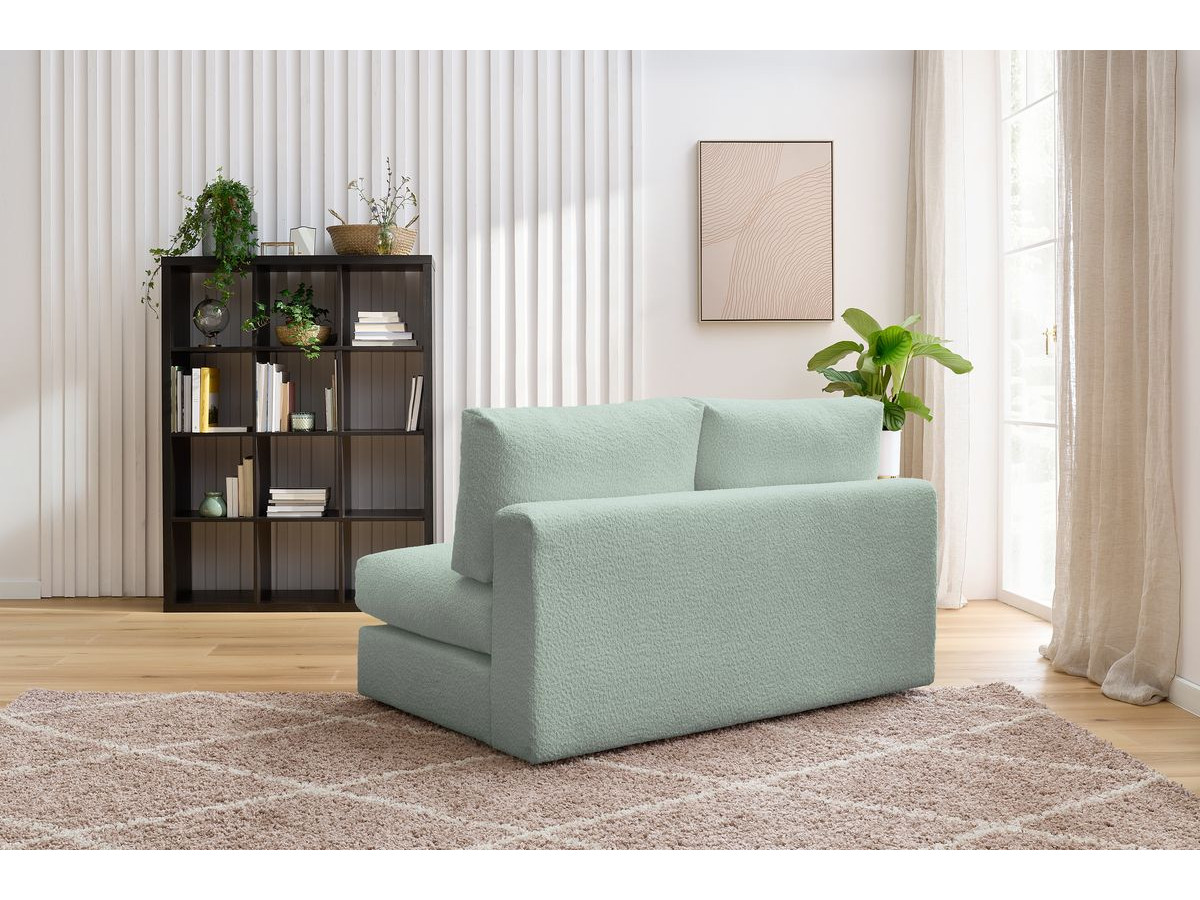 Chauffeuse 2 places pour canapé modulable PARIS tissu effet bouclé