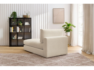 Méridienne pour canapé modulable PARIS tissu bouclette