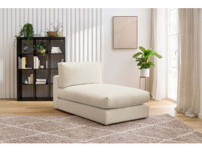 Méridienne pour canapé modulable PARIS tissu bouclette