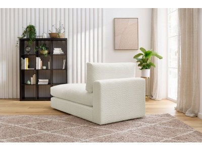 Méridienne pour canapé modulable PARIS tissu bouclette