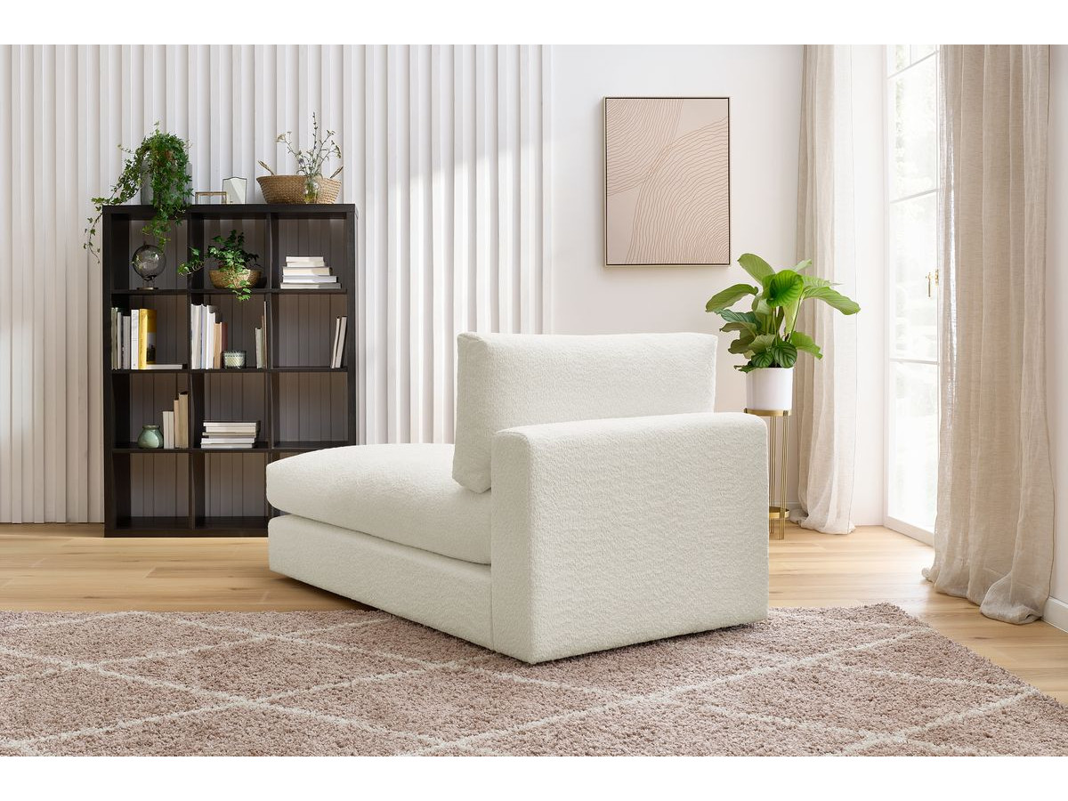 Méridienne pour canapé modulable PARIS tissu effet bouclé