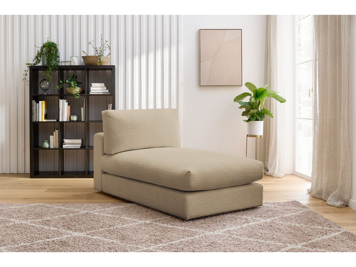 Méridienne pour canapé modulable PARIS tissu bouclette