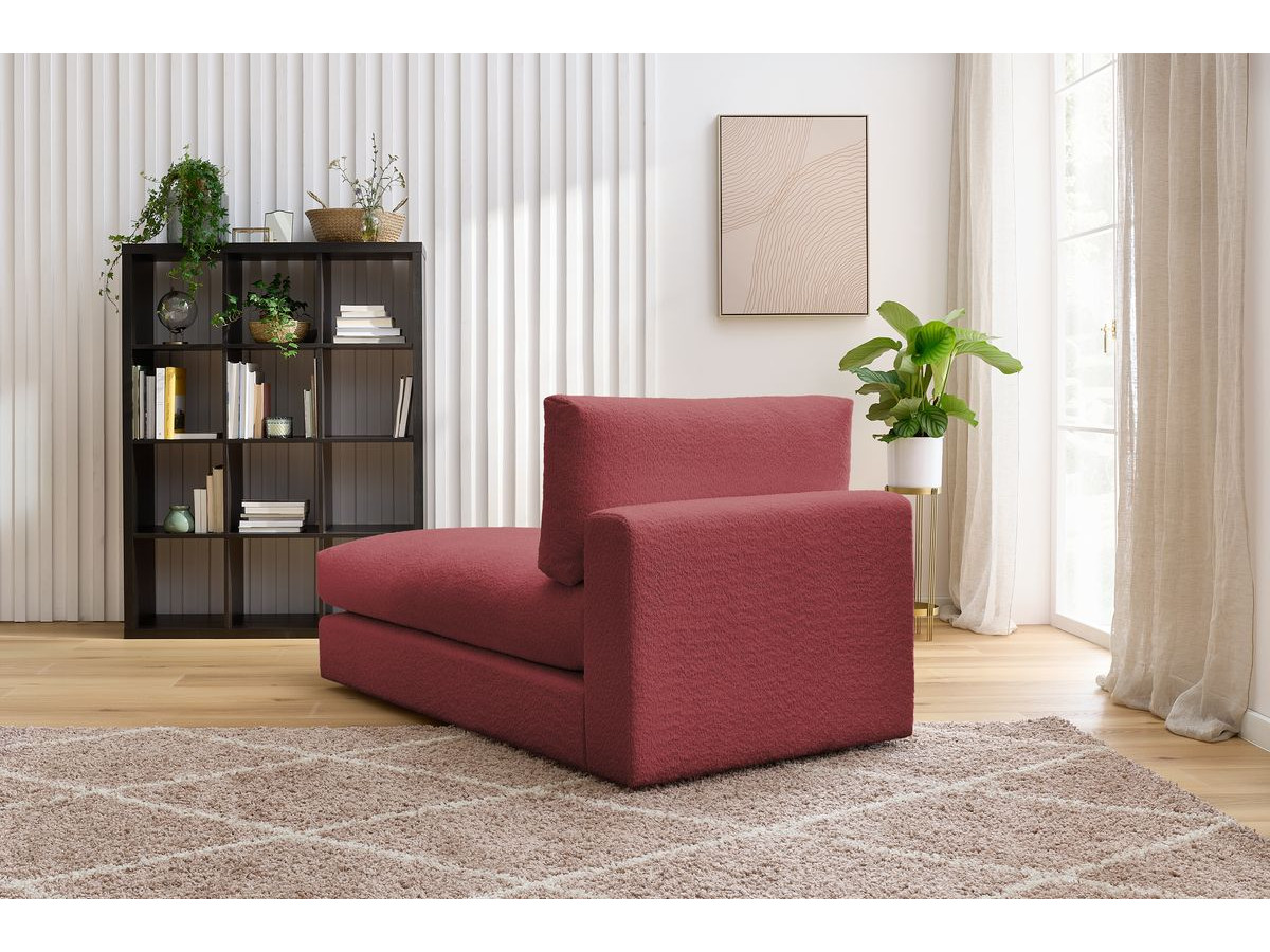 Méridienne pour canapé modulable PARIS tissu effet bouclé