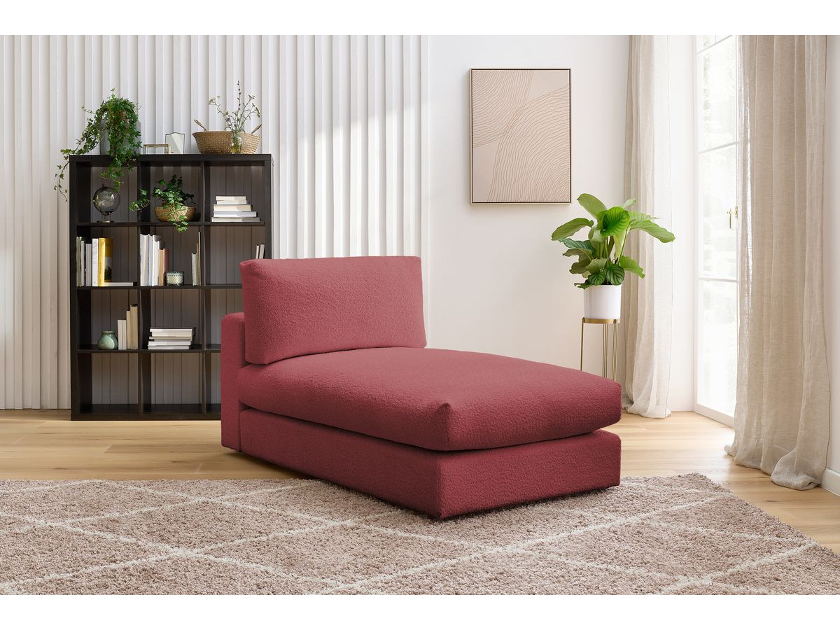 Méridienne pour canapé modulable PARIS tissu bouclette