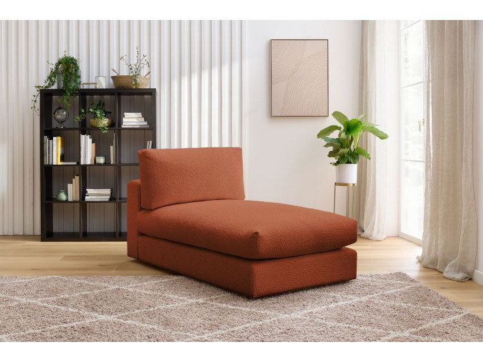 Méridienne pour canapé modulable PARIS tissu bouclé