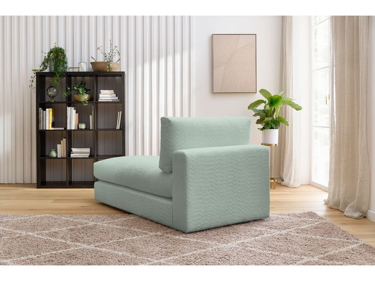 Méridienne pour canapé modulable PARIS tissu effet bouclé