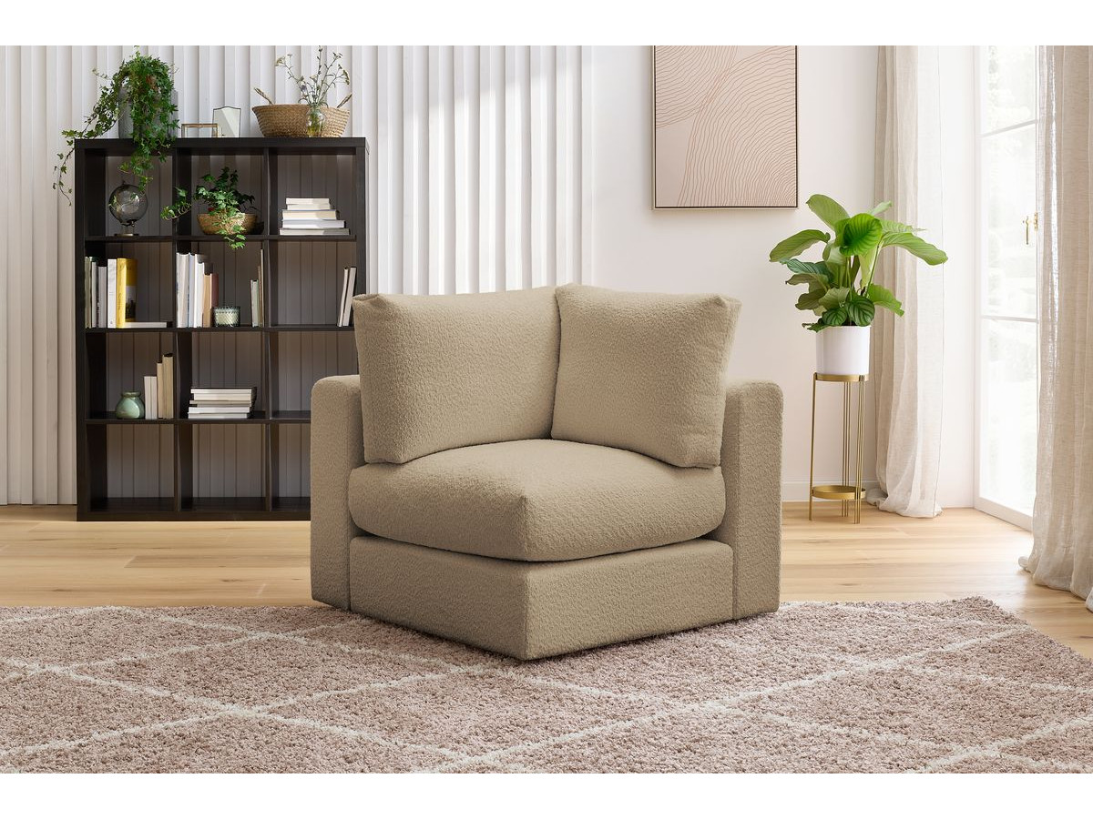 Angle pour canapé modulable PARIS tissu bouclette