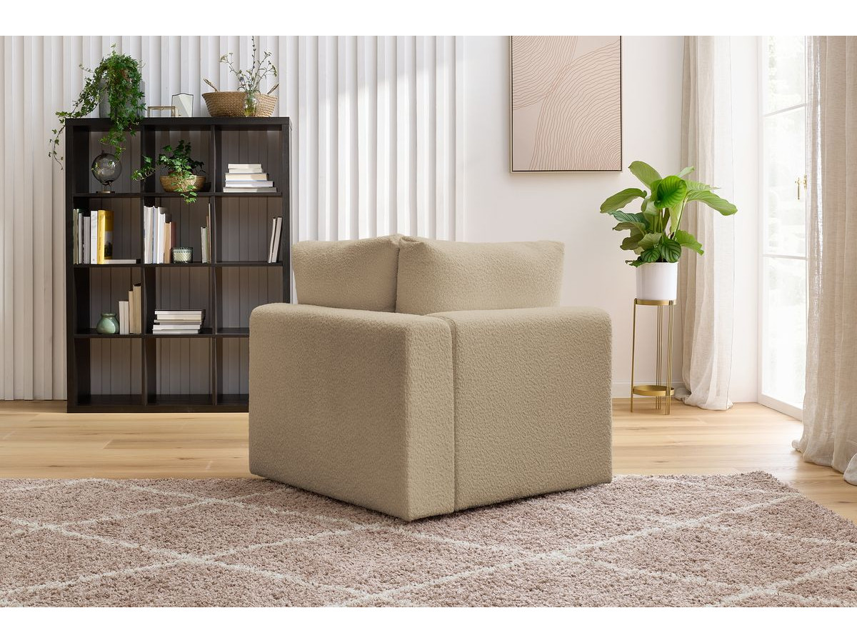 Angle pour canapé modulable PARIS tissu bouclette