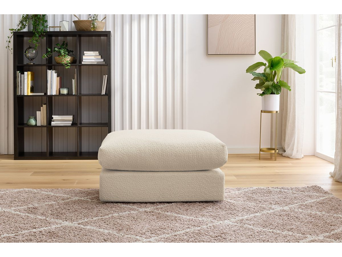 Pouf ultra moelleux PARIS tissu bouclette