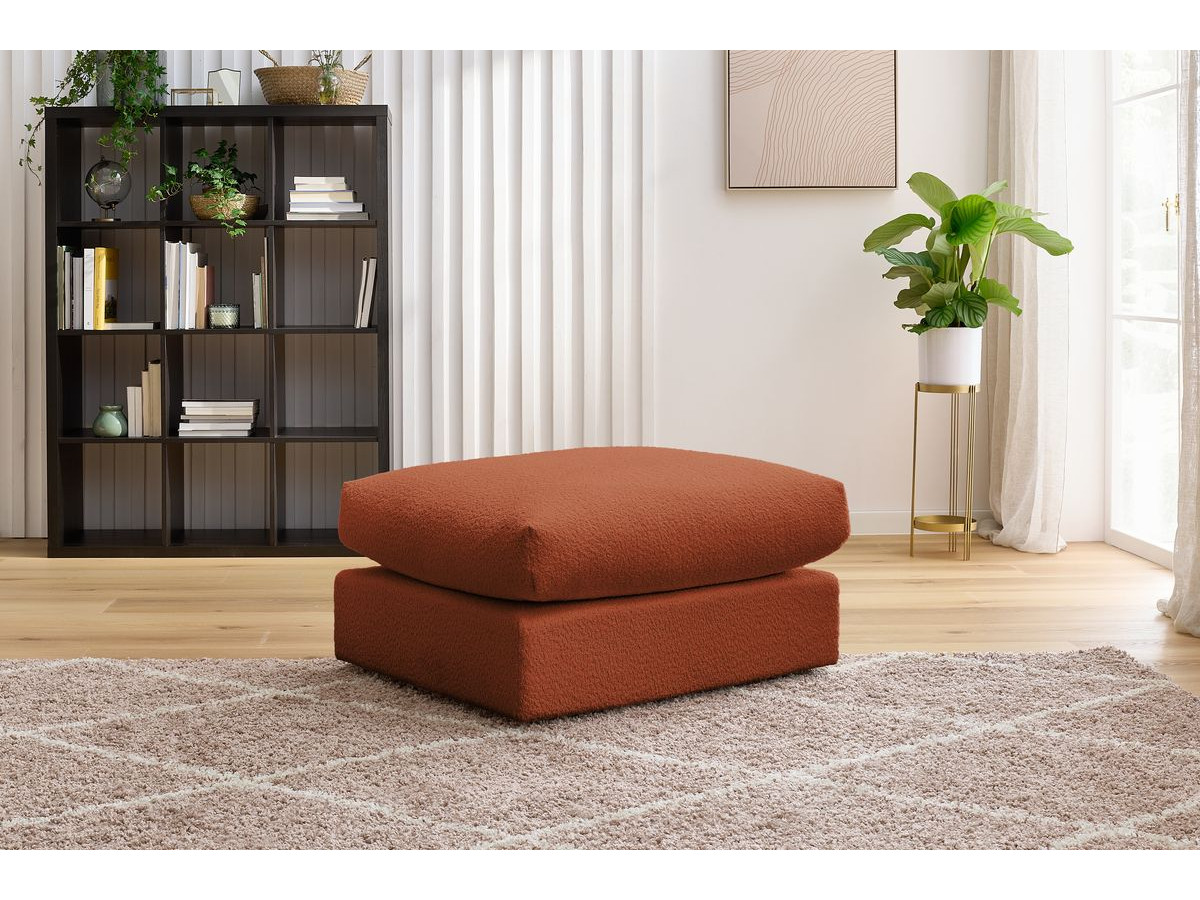 Pouf ultra moelleux PARIS tissu bouclette