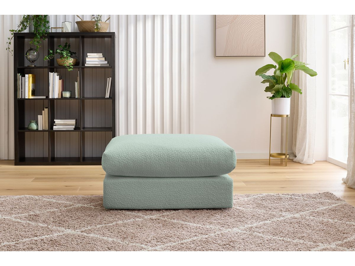 Pouf ultra moelleux PARIS tissu bouclette