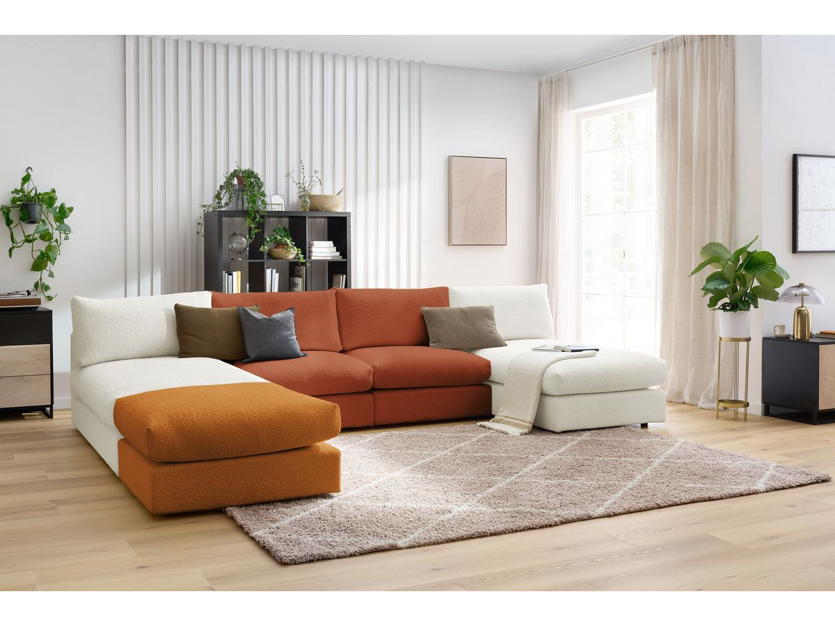 Canapé panoramique modulable PARIS bouclette multicolore — vue 5