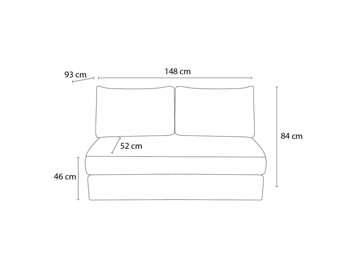 Canapé d'angle fixe EVEREST tissu chiné - Orange - Angle droit - 10 coussins