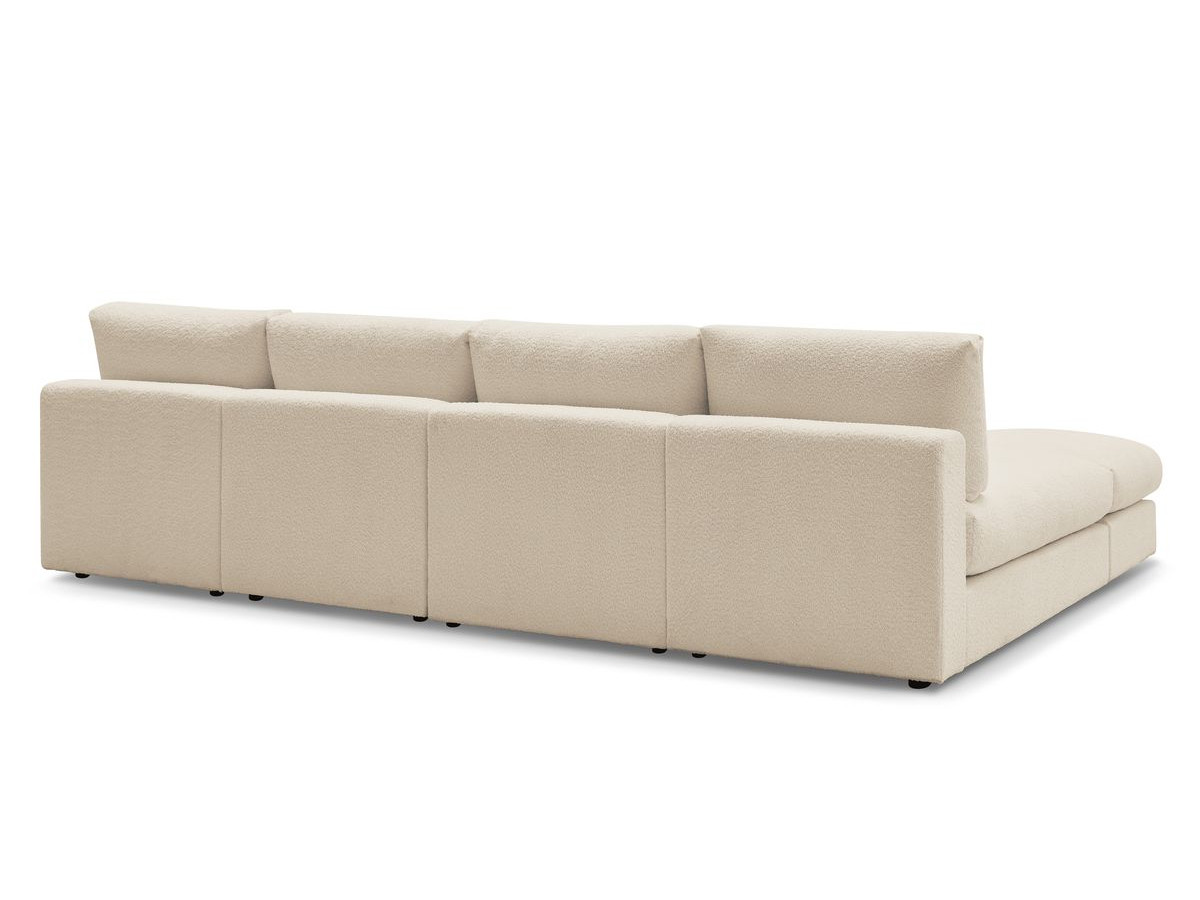 PARIS vaste panoramabank 100% modulaire badstof met 2 fauteuils, 2 chaise longues, 1 poef