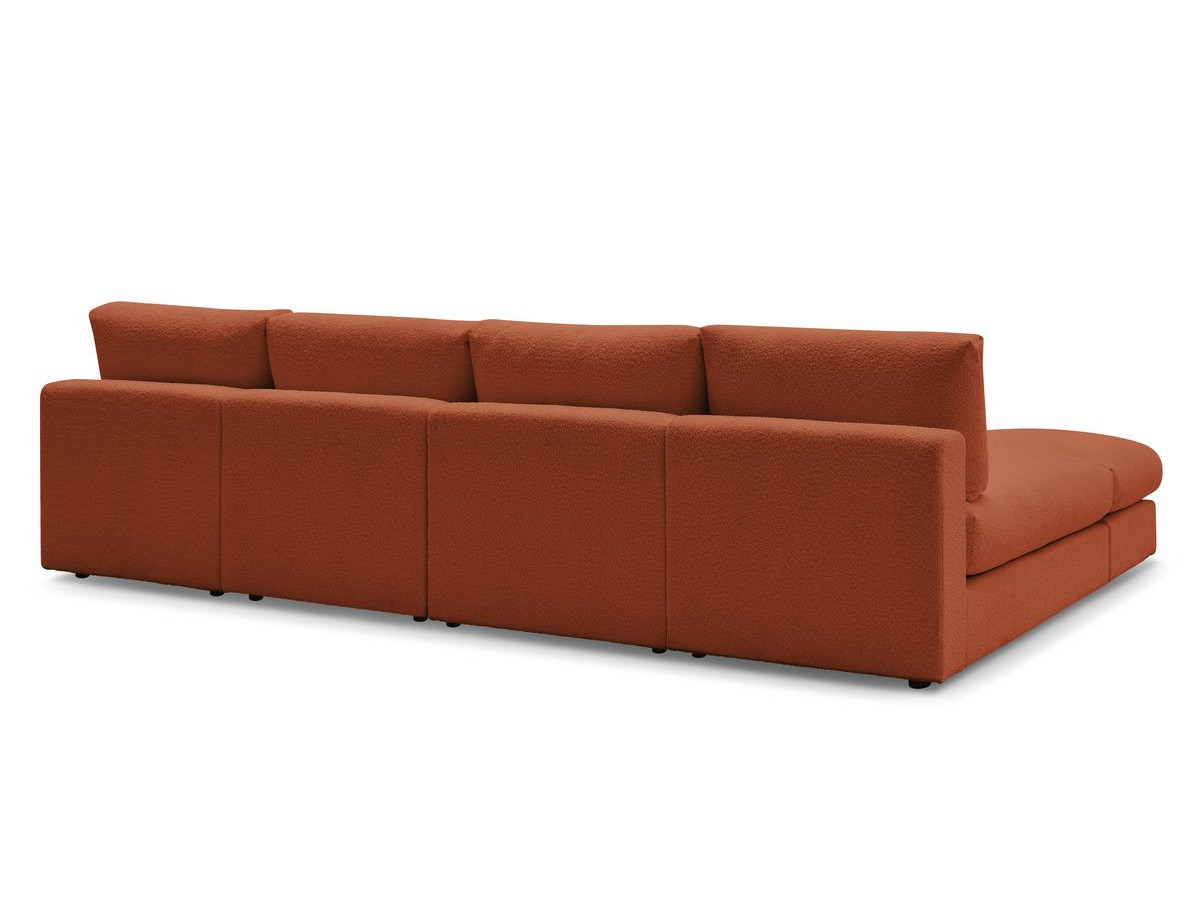 PARIS vaste panoramabank 100% modulaire badstof met 2 fauteuils, 2 chaise longues, 1 poef