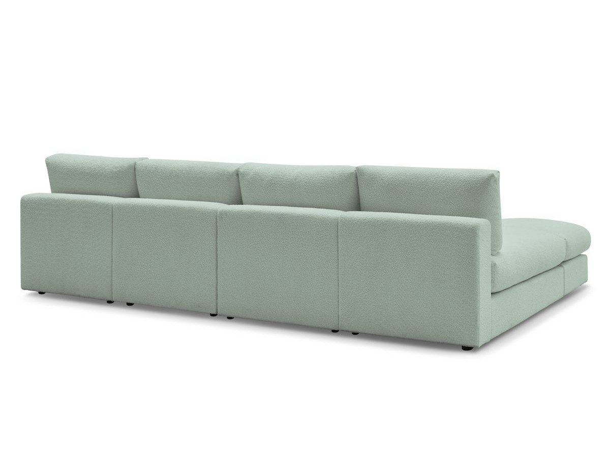 PARIS vaste panoramabank 100% modulaire badstof met 2 fauteuils, 2 chaise longues, 1 poef
