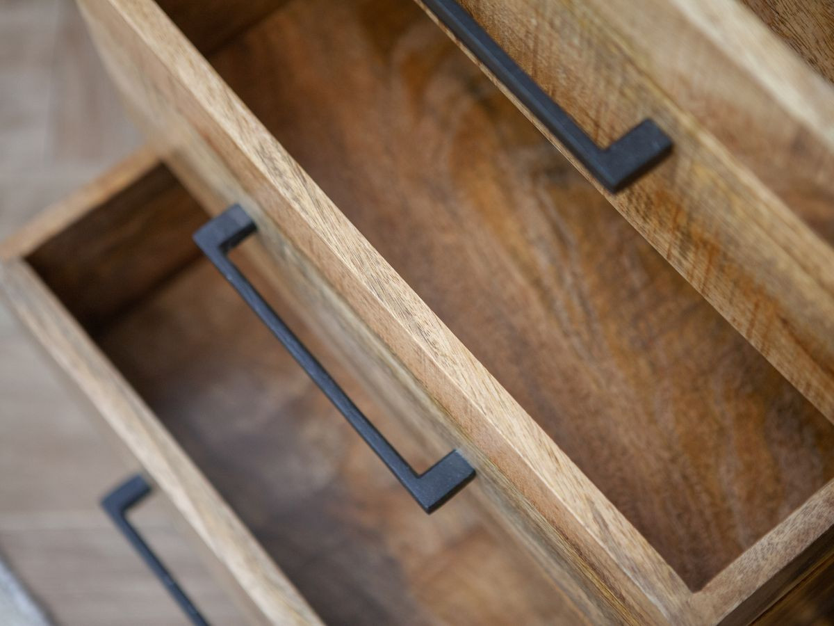 BEAUBOURG Set met 200 cm dressoir + mangohouten boekenkast