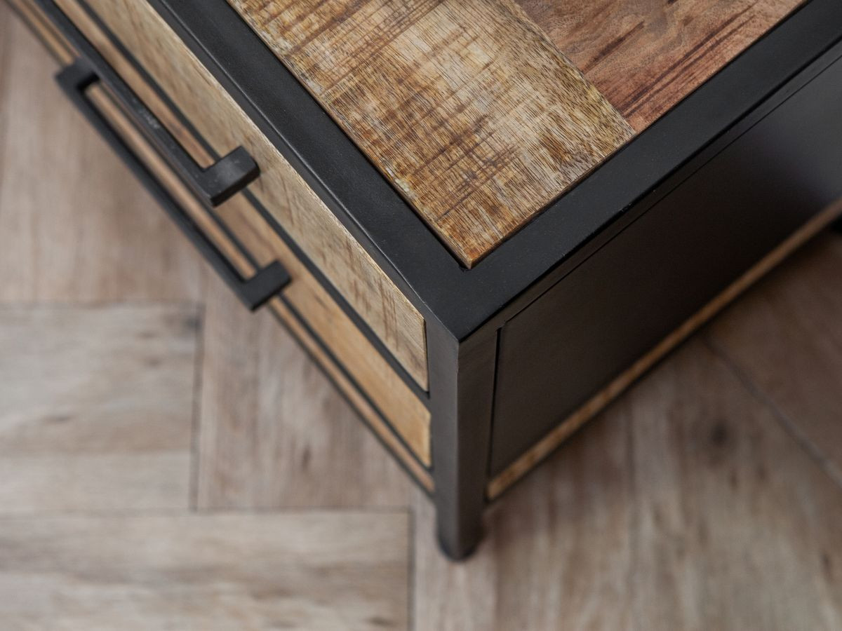 BEAUBOURG Set met 160 cm dressoir + tv-meubel massief mangohout