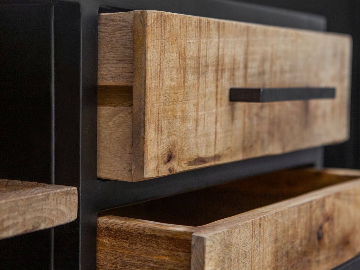 BEAUBOURG Set met 160 cm dressoir + tv-meubel massief mangohout