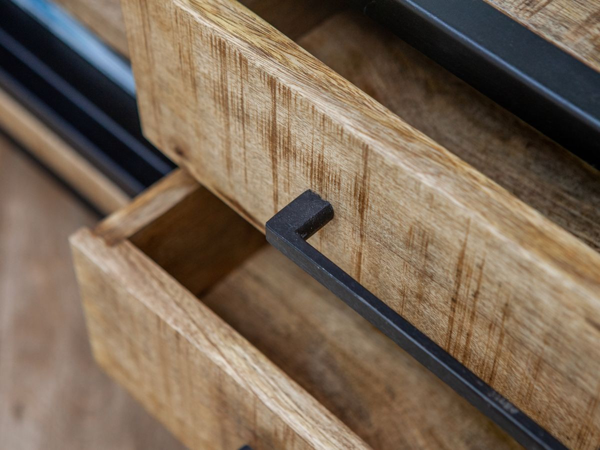 BEAUBOURG Set met 160 cm dressoir + tv-meubel massief mangohout