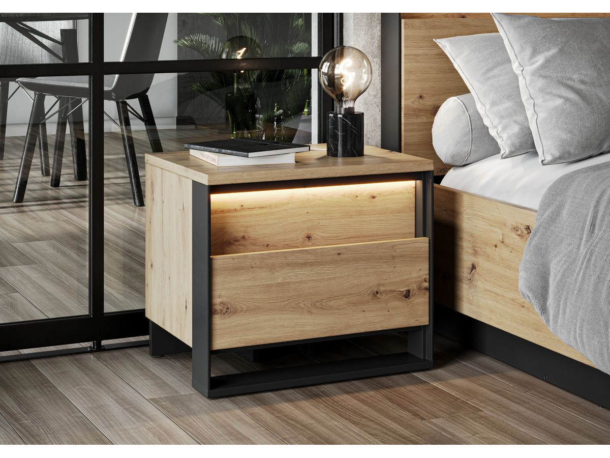 KYRIA set met opbergbed + ladekast + 2 nachtkastjes