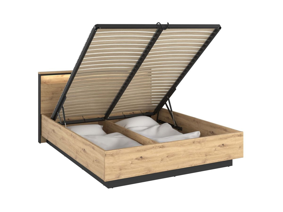 KYRIA set met opbergbed + ladekast + kledingkast + 2 nachtkastjes