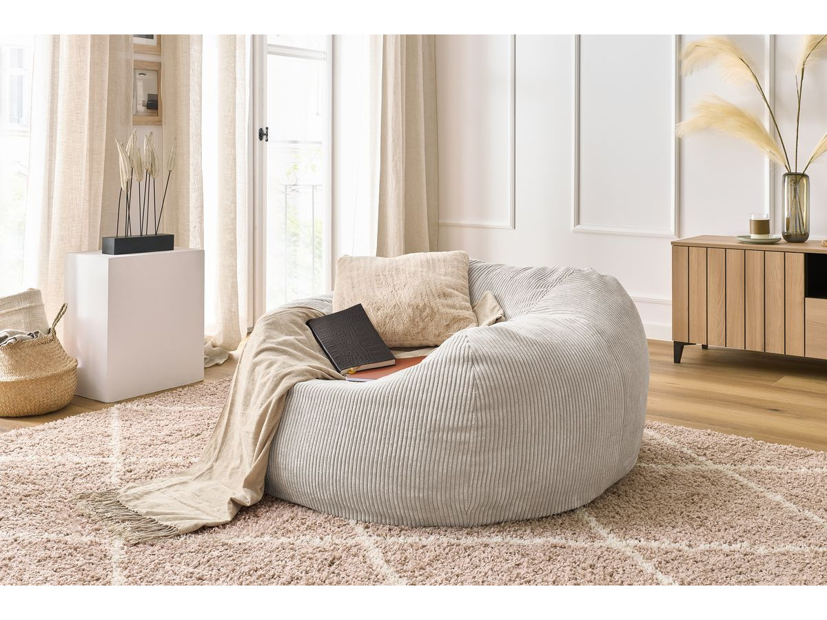 Pouf VOLTAIRE velours côtelé