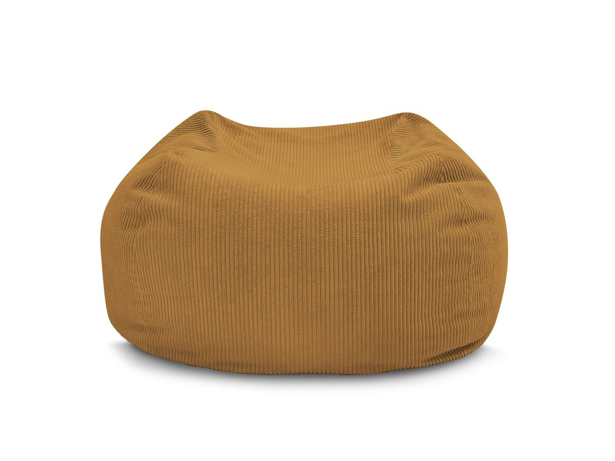 Canapé d'angle fixe EVEREST tissu chiné - Orange - Angle droit - 10 coussins
