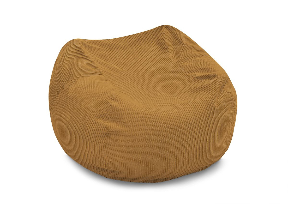 Canapé d'angle fixe EVEREST tissu chiné - Orange - Angle droit - 10 coussins