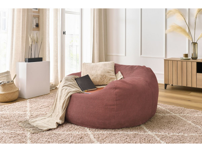 Pouf VOLTAIRE velours côtelé