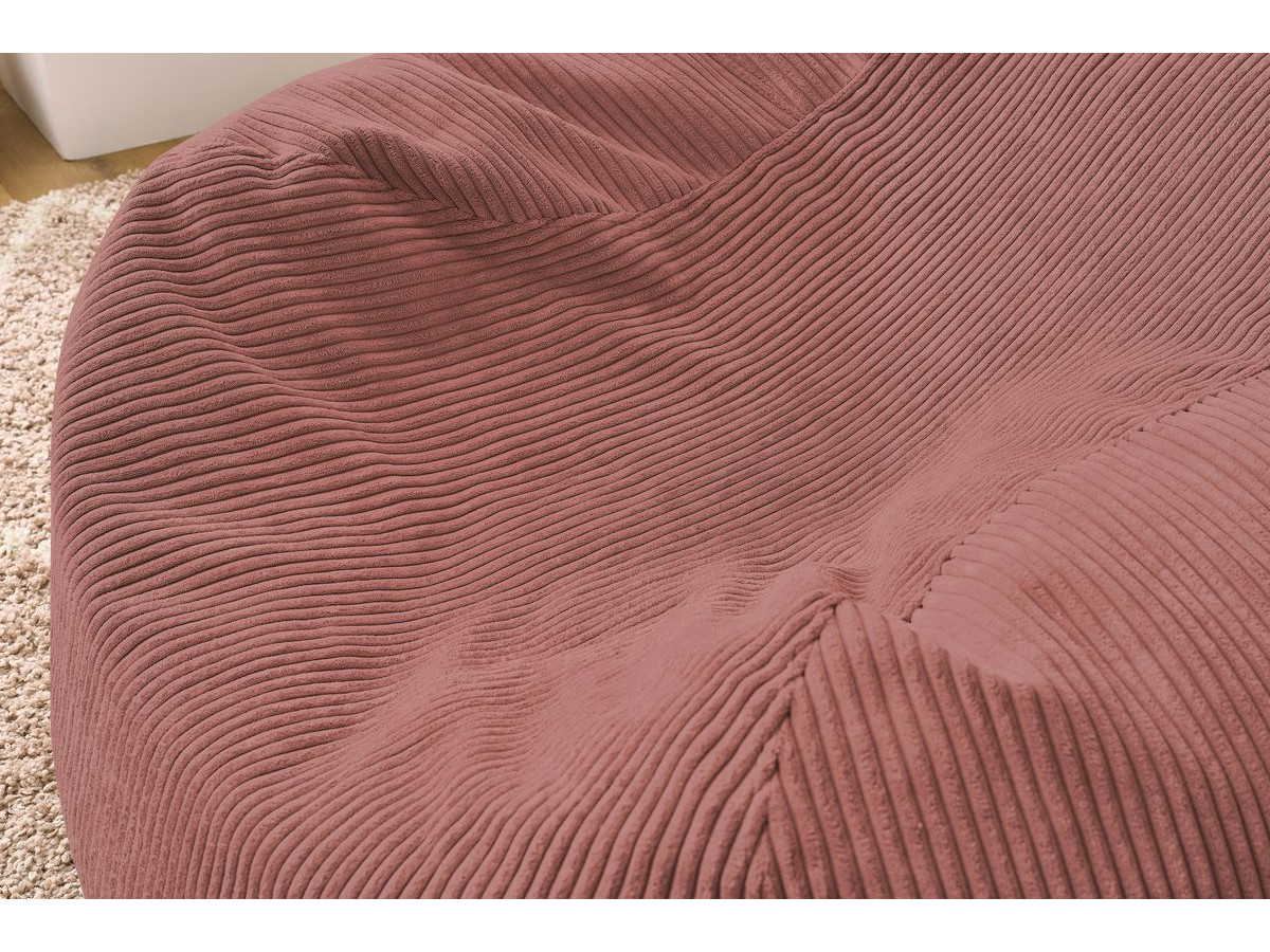 VOLTAIRE ultrazachte poef van corduroy