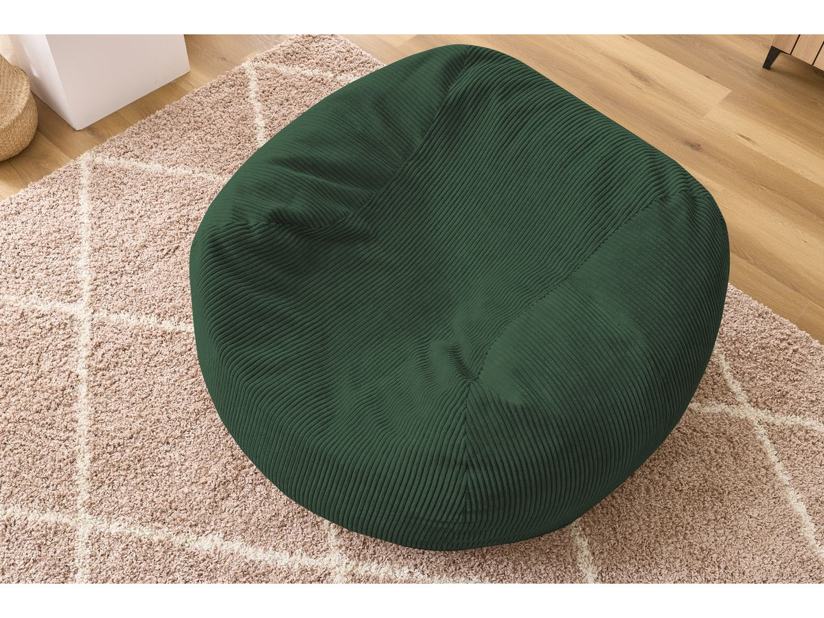 VOLTAIRE ultrazachte poef van corduroy