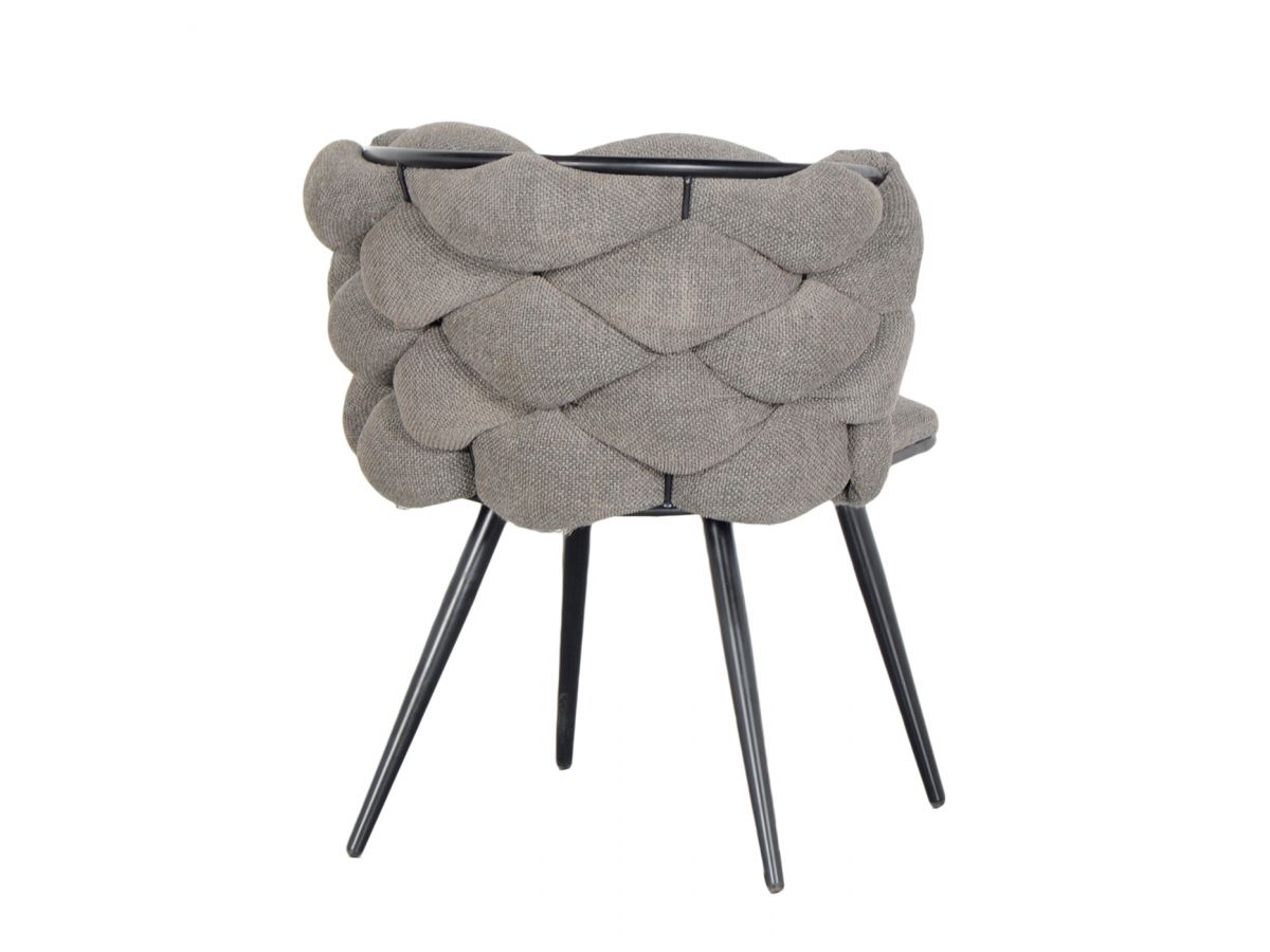 Lot de 2 chaises CHLOE texturé et pieds métal noir gris foncé — vue 5