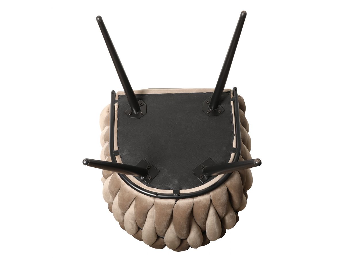 Set van 2 CHARLOTTE tafelfauteuils in fluwelen stof