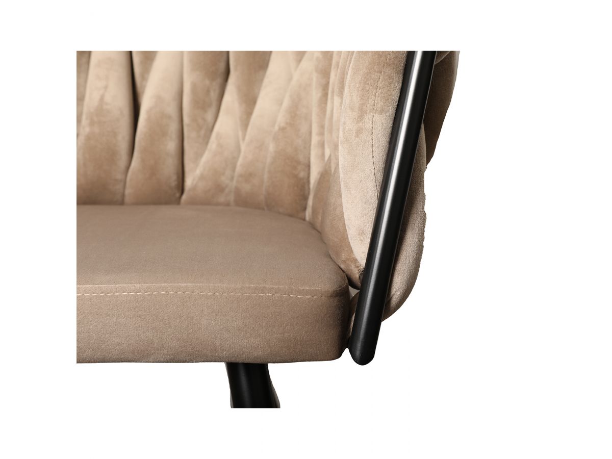 Set van 2 CHARLOTTE tafelfauteuils in fluwelen stof