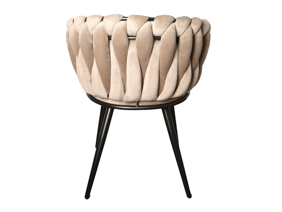 Set van 2 CHARLOTTE tafelfauteuils in fluwelen stof