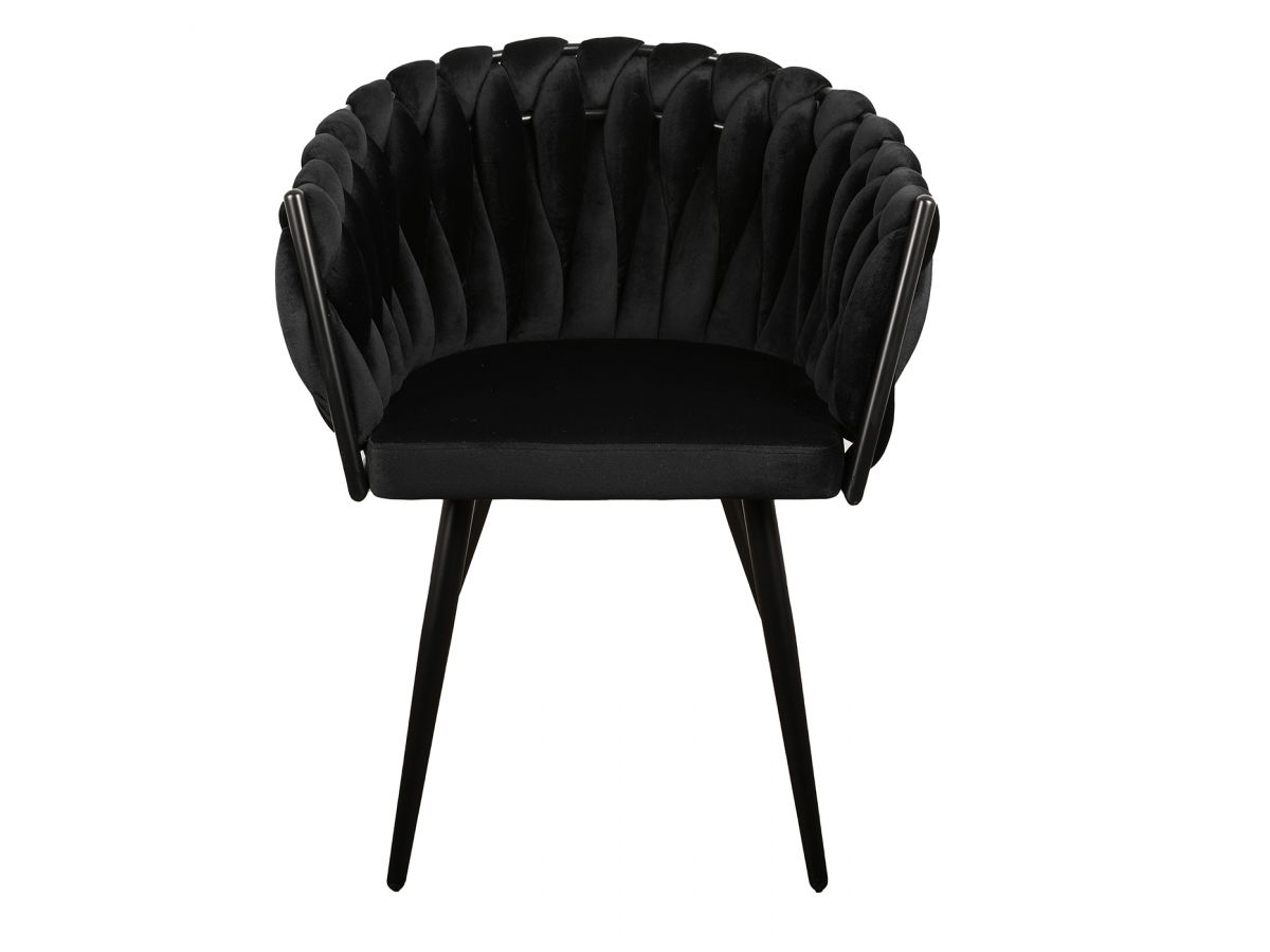 Set van 2 CHARLOTTE tafelfauteuils in fluwelen stof