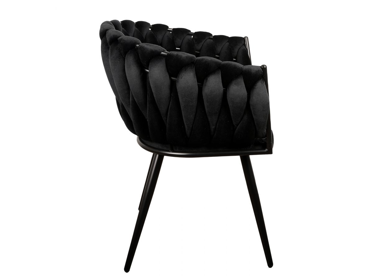 Set van 2 CHARLOTTE tafelfauteuils in fluwelen stof