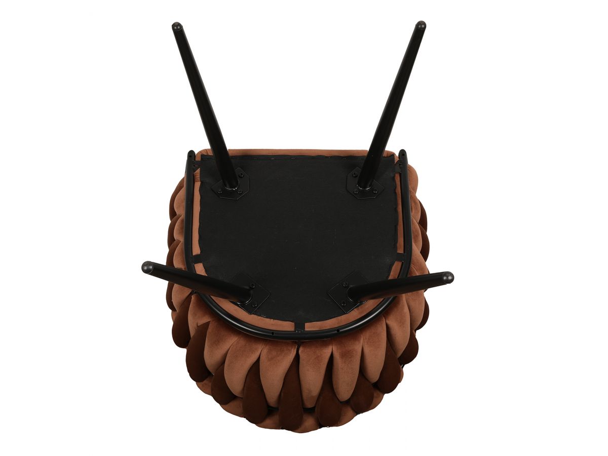 Set van 2 CHARLOTTE tafelfauteuils in fluwelen stof